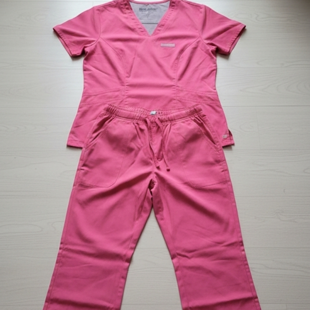 Grey's Anatomy Pink Scrub Set